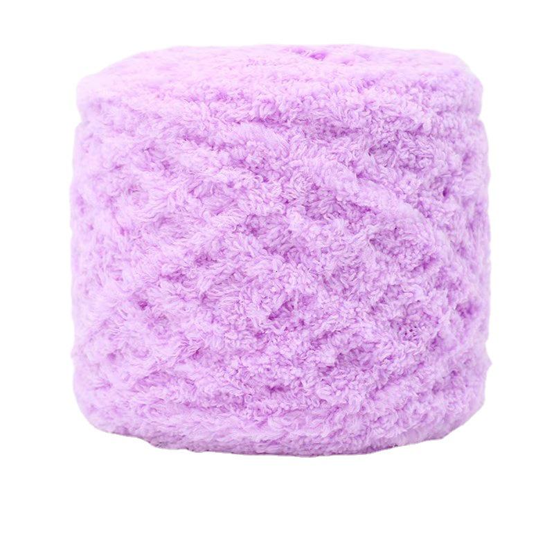 3-Strand Coral Fleece Towel Yarn - 2 Skeins for Hand-Knitted Children's Bag, Shoes, Hat, Scarf, Coat - Free Shipping