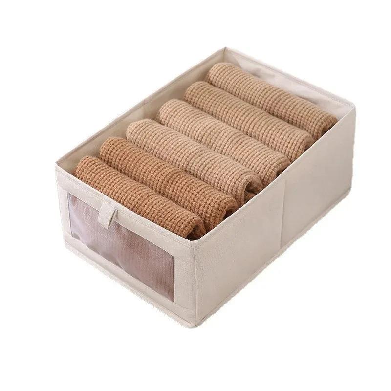 1Pcs Storage Box Drawers Fabric Foldable Boxes and Clothes Organizers of Cabinets for Bedroom Wardrobe Organization Home
