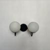 Wandleuchte 2 Glaskugeln Handgefertigte Wandleuchte Mattschwarz Sputnik Modern Mid Century Leuchte Dekor