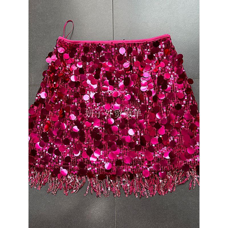 Yanzi Export Day + Big Round Sequin Silver Mirror Sequin Party Music Festival Fashionable Sequin Sexy Suit Female