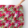 Royal Samt Stoff Polyester Zum Nähen - Motiv Rosa Lilien Aquarell