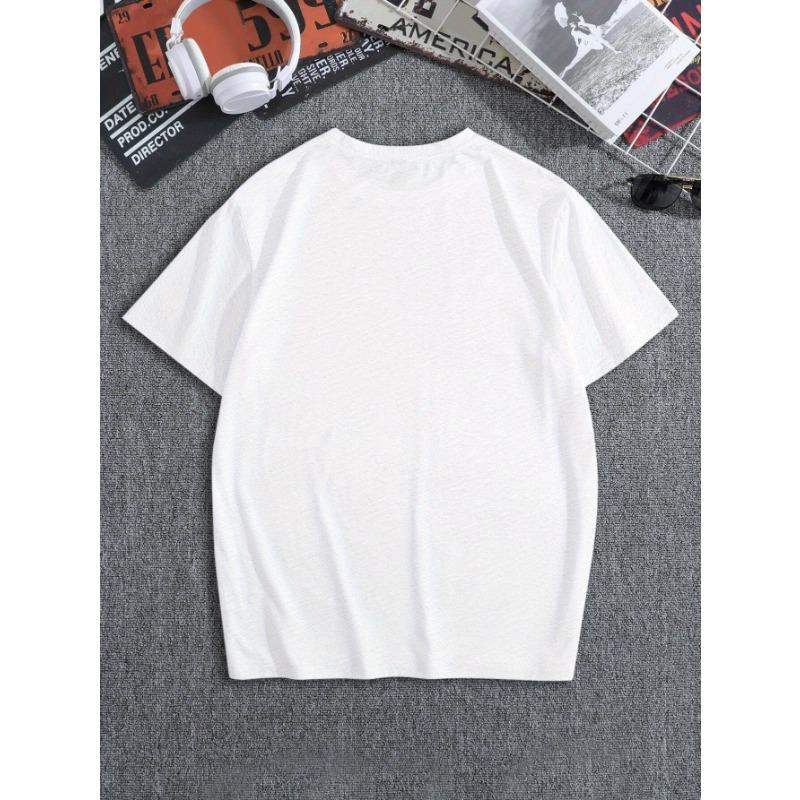 European Size silent belly Funny Plus size T-shirt spring and summer Men's fashion casual printed Men's clothing, PLUS SIZE