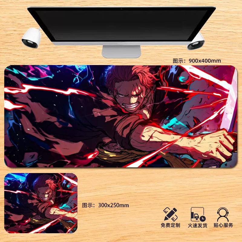 Japanese Anime ONE PIECE Leather Mouse Pad Oversized Boys Animation E-sports Game Keyboard Pad Monkey D. Luffy Computer Desk Pad Non-slip Mouse Pad