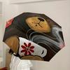 1PC Tea Bear Automatic Folding Umbrella - Compact 8-Rib Design, Durable Plastic & Iron, Lightweight for Outdoor Daily Use, Festive Gift092