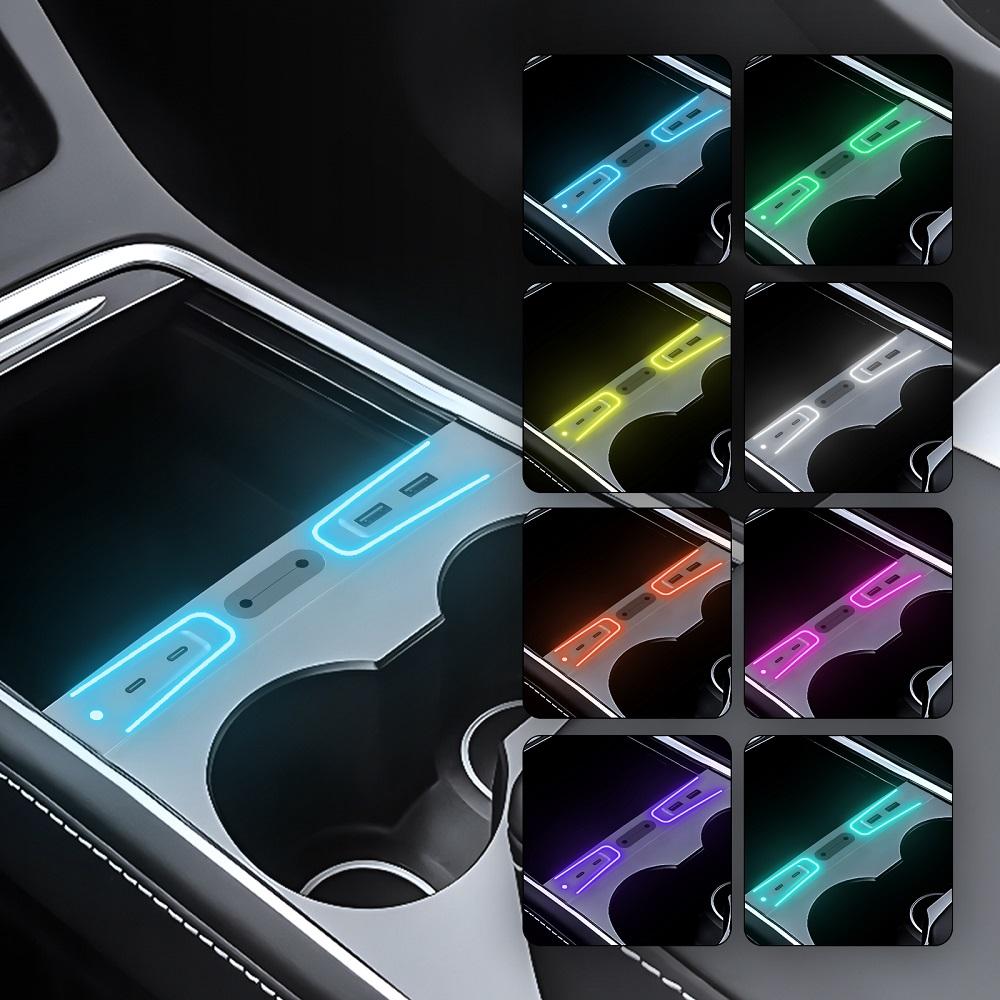 

Легкое зарядное устройство USB-концентратор мощностью 27 Вт для Tesla Model 3 Tesla Model Y 2025-2025 с апертурой, интеллектуальная док-станция, автомобильный адаптер