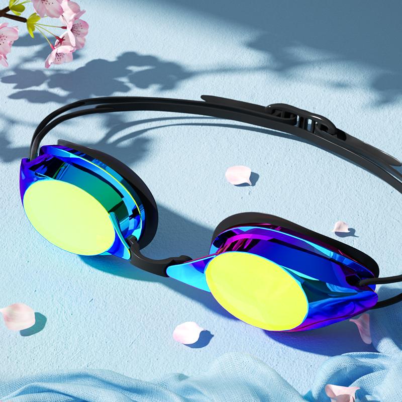 Unisex Profi Schwimmbrille für Erwachsene Beschlagsfrei Wasserdicht HD Sicht Schwimmbrille Bunte und Klare Gläser zur Auswahl