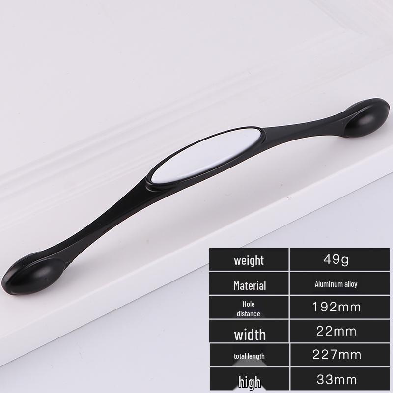 Fuji Black European Style Cabinet & Wardrobe Handle