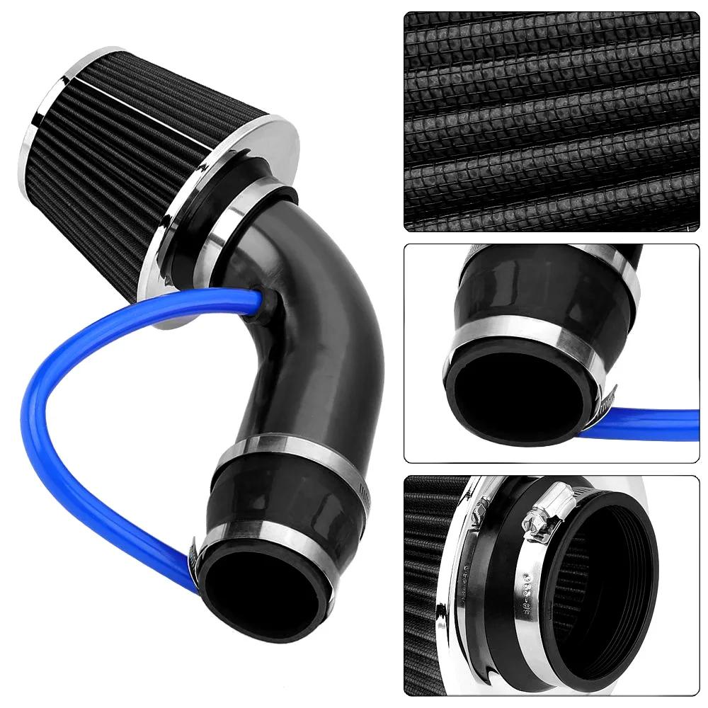 Universelles 76mm Auto Rennsport Turbo Induktionsrohr Schlauch Kit Mit Luftfilterkegel Einlass Kaltluftansaugsystem Aluminium Ansaugrohr
