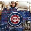 Chicago Cubs Print Flannel Blanket High Quality Warm Comfortable Cover for All Seasons Perfect for Gifts Home Decor