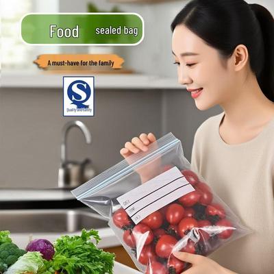 Thickened Double-Ribbed Self-Sealing Food-grade Storage Bags for Refrigerators