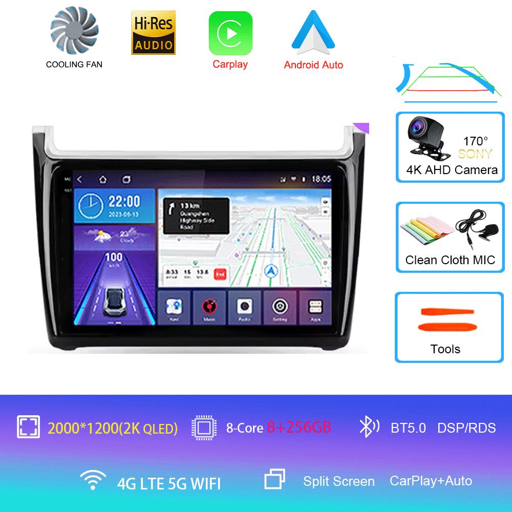 Android 14 For Volkswagen POLO 5 2008 - 2020 Car Radio Multimedia Video Player Navigation Stereo GPS No 2din