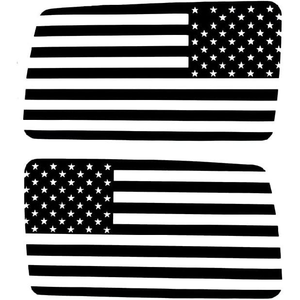American Flag Vinyl Rear Side Window Decals Compatible with Hummer H3 2005-2009,Window Decals Precut Stickers Exterior Accessories(Black)