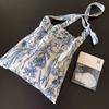Vintage Blue and White Porcelain Flower Bag Women's Slim Fabric Bag
