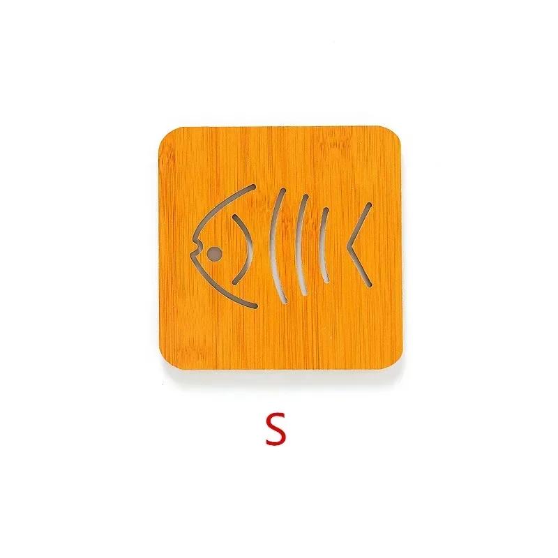 New Kitchen Portable Bamboo Material Insulation Table Mat Windmill Fish Bone Perfect For A Coffee Table In The Living Room