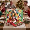 Advent Calendar for Kids 5Pcs 24-Day Christmas Box, Blank Gift Box with Interactive Holiday Game Pull-Tab Windows, Countdown Surprise Toy Container,