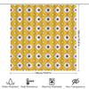 Modern Floral Shower Curtain Bright Yellow White Decorative Bathtub Rod Pocket Waterproof Fabric Home Bathroom Accessory For Kid