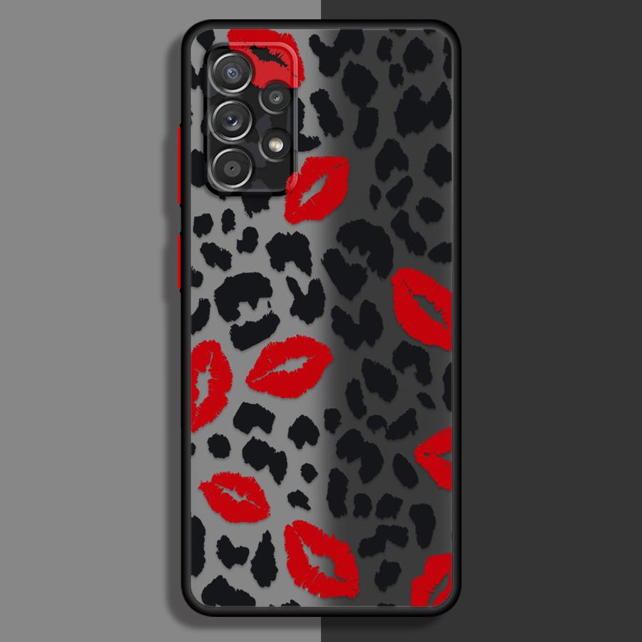 Phone Cover Case for Samsung Galaxy A34 A36 A54 A52S A72 A14 A23 A16 A15 A73 A33 A35 A17 A52 A56 A55 A53 Leopard Butterfly Tie Galaxy A35 5G