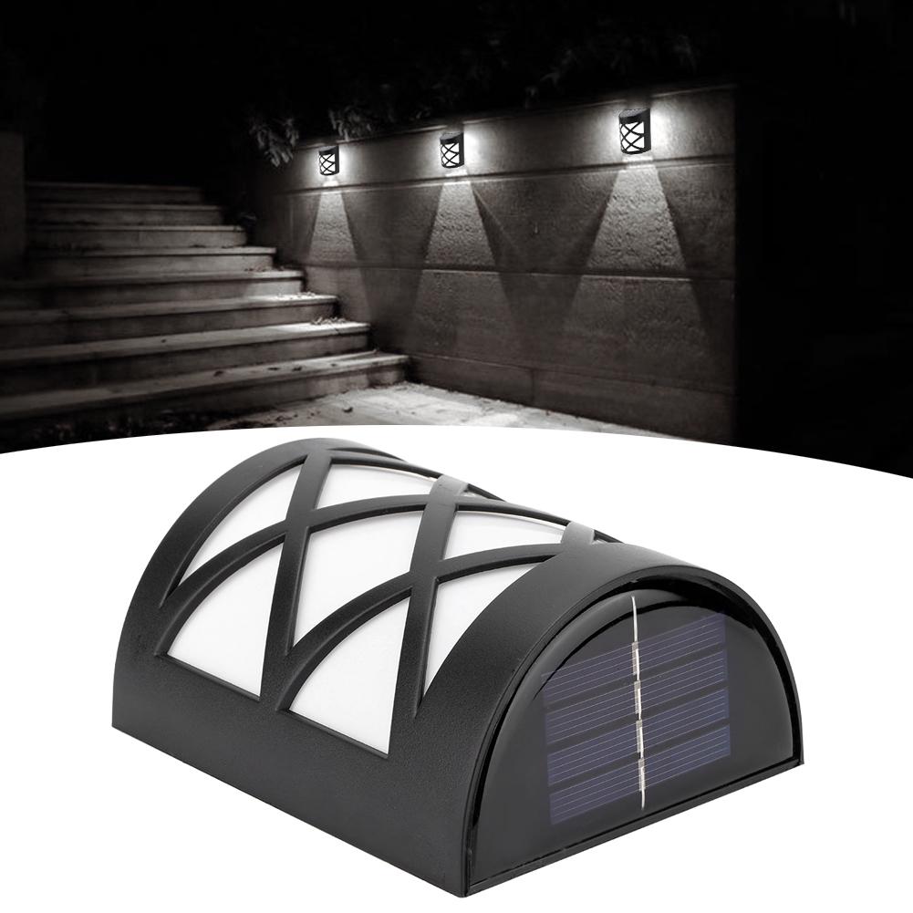 6LED Vintage Solarbetriebene Wandleuchten für Außen Garten Hof Treppen Dekoration