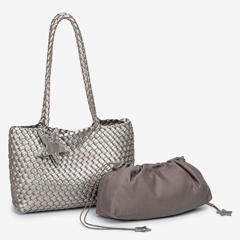 Woven Bag Tote Bag Women's High-end Shoulder Bag Fashion Versatile Commuter Bag
