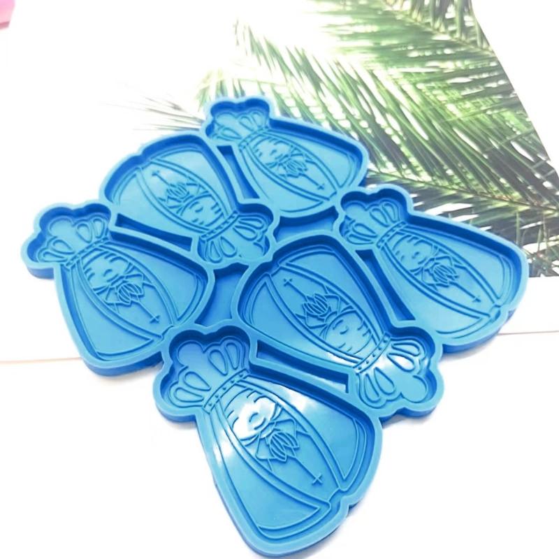 6 Cavities Silicone Resin Molds Ornaments Moulds Crafts Making Moulds King Shaped Silicone Material Hand-Making Tools