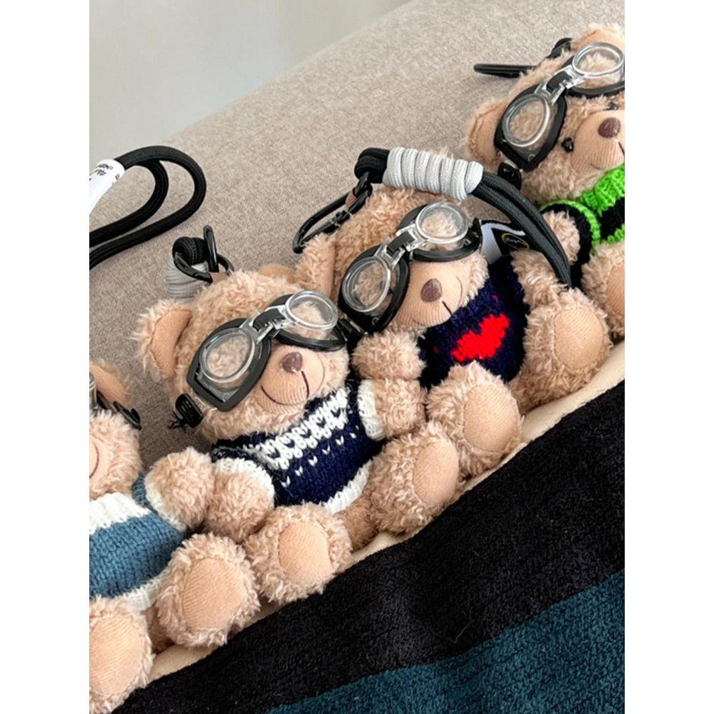 

bookaz [букас] Брелок-брелок Пилот Плюшевый Мишка blue sweater