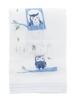 Kontex Imabari Hagoromo Gauze Face Towel with Moonlit Owl 33 x 95cm Design, Blue, Approx.