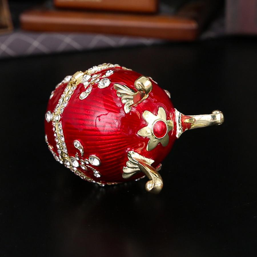 Enamel Craft Gifts Easter Gifts Diamond Eggs Jewelry Box Alloy Jewelry Box Creative Home