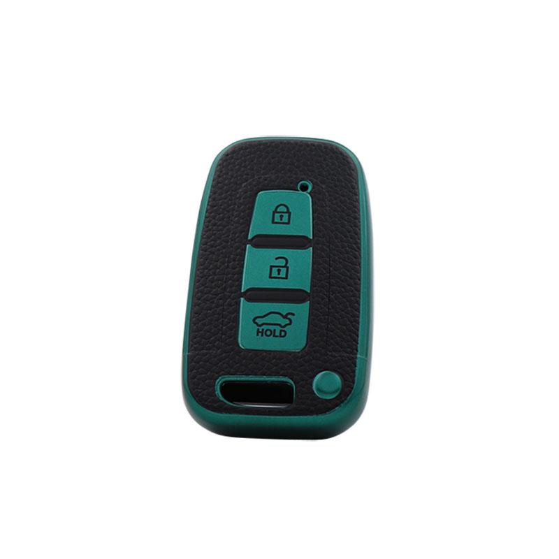 TPU Leather Car Remote Key Cover Case Shell Key Fob for Genesis Equus Veloster Lafesta Sportage Forte Optima Soul Azera Sorento Protector Holder