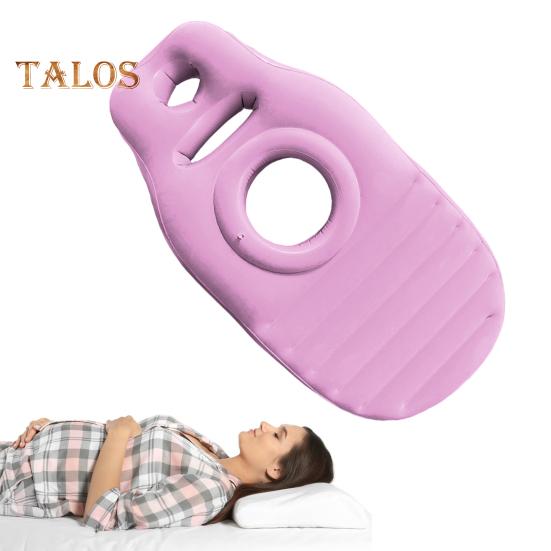 Saltea gonflabilă pentru yoga gravide, ergonomică, din PVC, suport pentru dormit, cu gaură, etanșă, pentru ameliorarea durerii de sarcină, pernă cu aer pentru tot corpul
