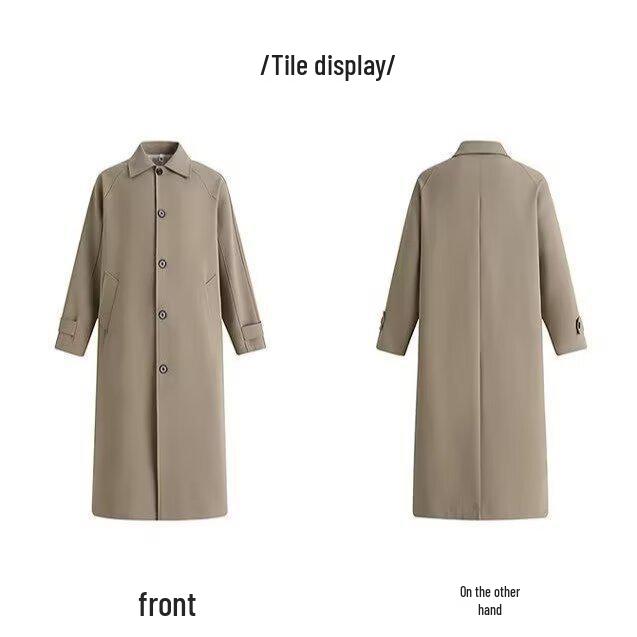 Geacă de vânt de damă petite, lungime medie, stil japonez, 2025 Primăvară, cu guler tip păpușă - Croială largă