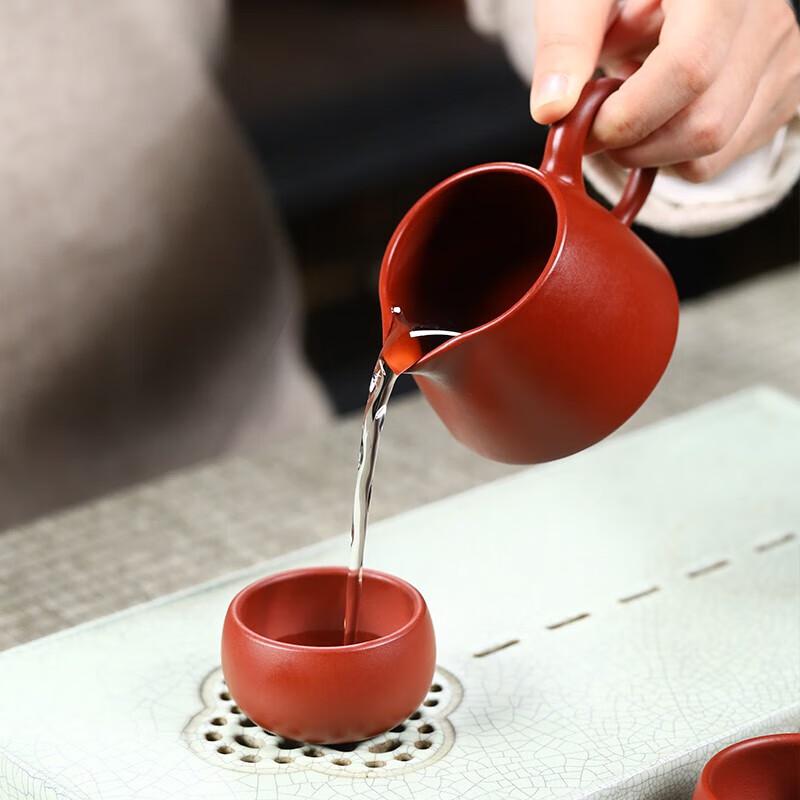 Gold Inlaid Jade Ruyi Xishi Zisha Tea Set