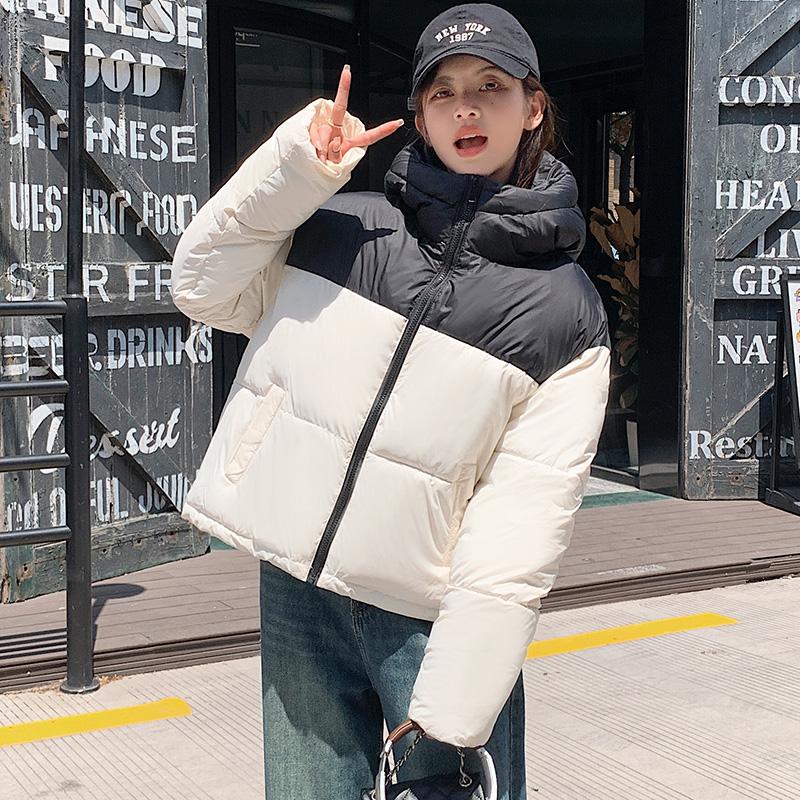 

2026 New Autumn Winter Women Hooded Parkas Jackets Casual Patchwork Zipper Outwear Coats Female Winter Jackets Parkas Coats M бежевый