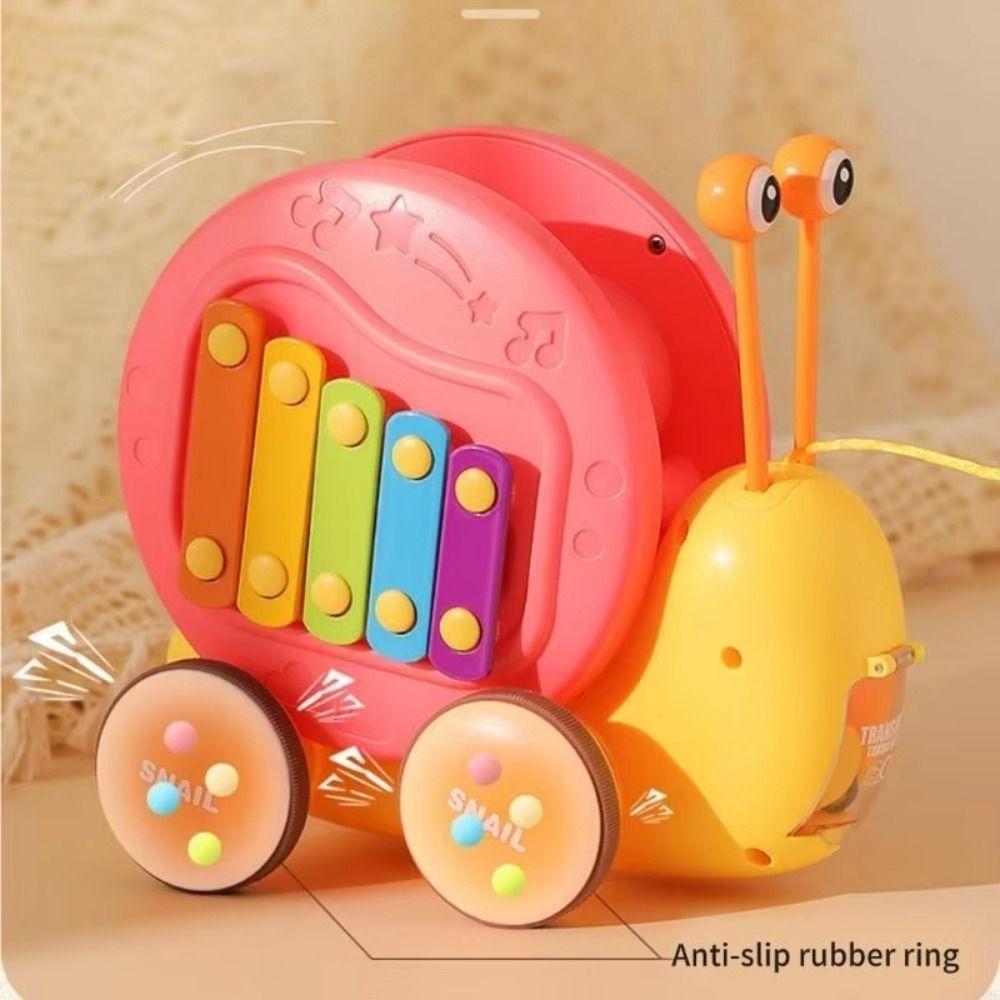 Cartoon Pet Pull String Snail Car Toy Baby Walker Pull-Along Snail Toy  For Children