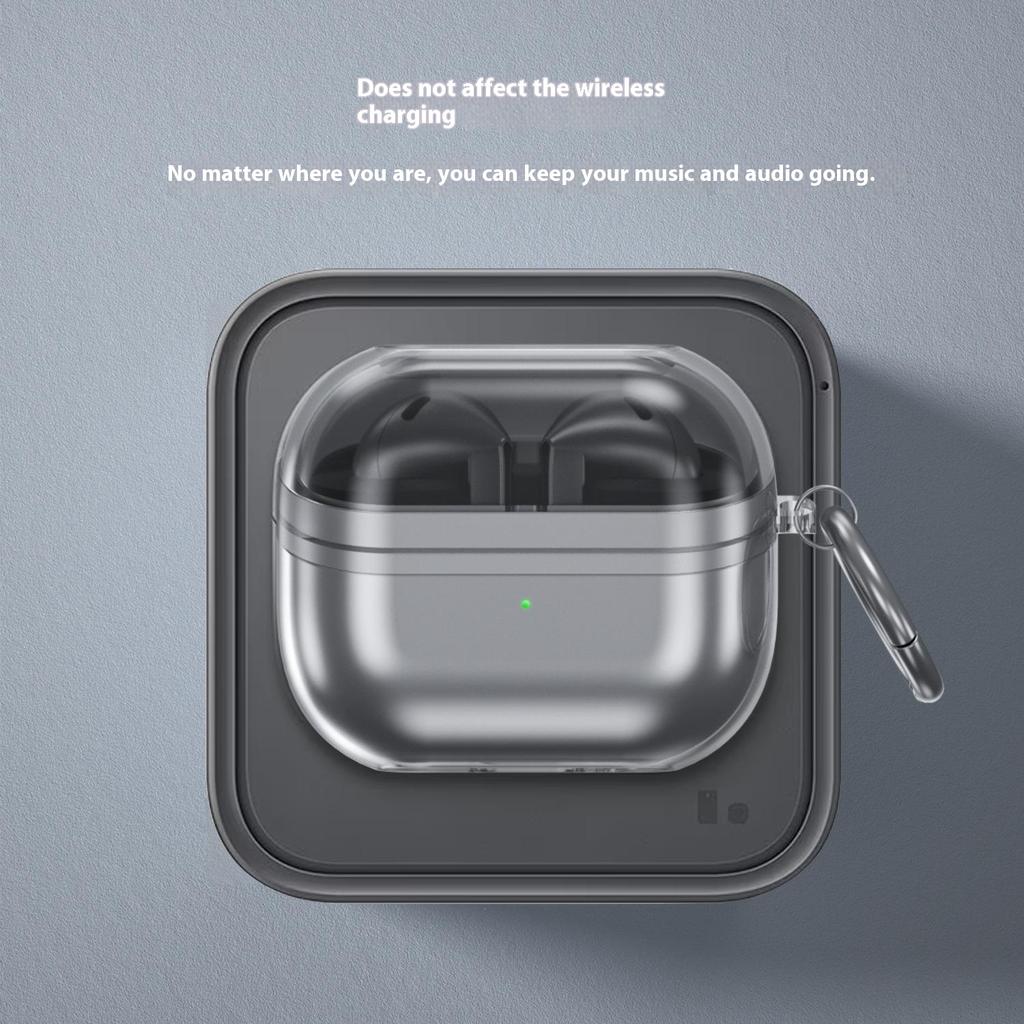 For Samsung Galaxy Buds3/Buds3 Pro Case TPU Wireless Earphone Cover with Carabiner