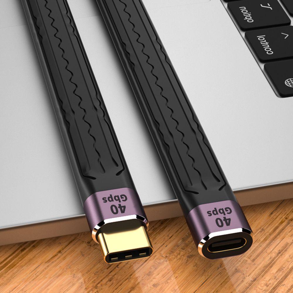 Flexible QC4 40Gbps PD 100W Short USB C Cable Type C Data Cord Fast Charging Cable