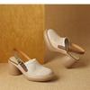 Ladies' Niche Retro Thick Soled Open Toed Sandals for Summer Wear, New Hollow Out Casual Flat Roman Shoes for Women