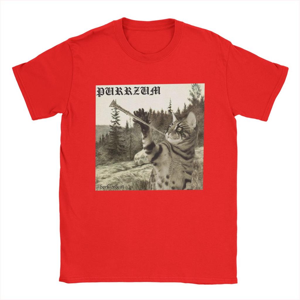 Men T-Shirt Purrzum Burzum Funny Pure Cotton Tees Short Sleeve T Shirt O Neck Tops Birthday Present