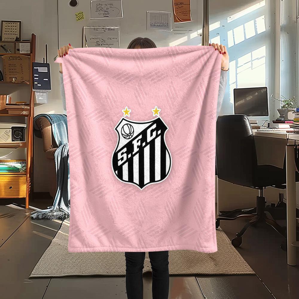 Santos FC2 Flannel Blanket, High Quality Comfortable for All Seasons, Home Decor, Warmth and Comfort