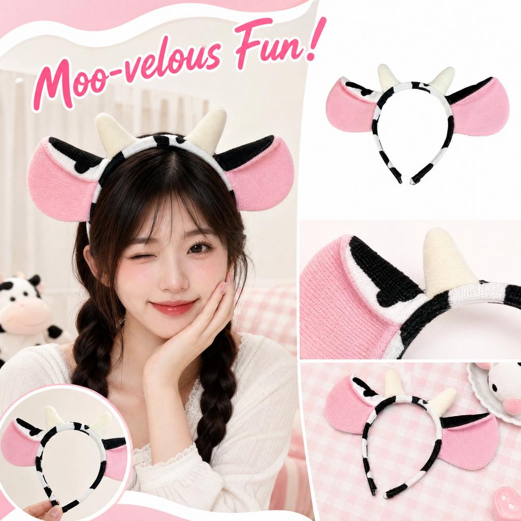 Cow Headband for Costume Role Play Party Accessory