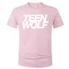 Teen Wolf Letter Print 2024 Summer Popular Trend Simple Round Neck T-shirt Casual High endVersatile Short SleeveG138
