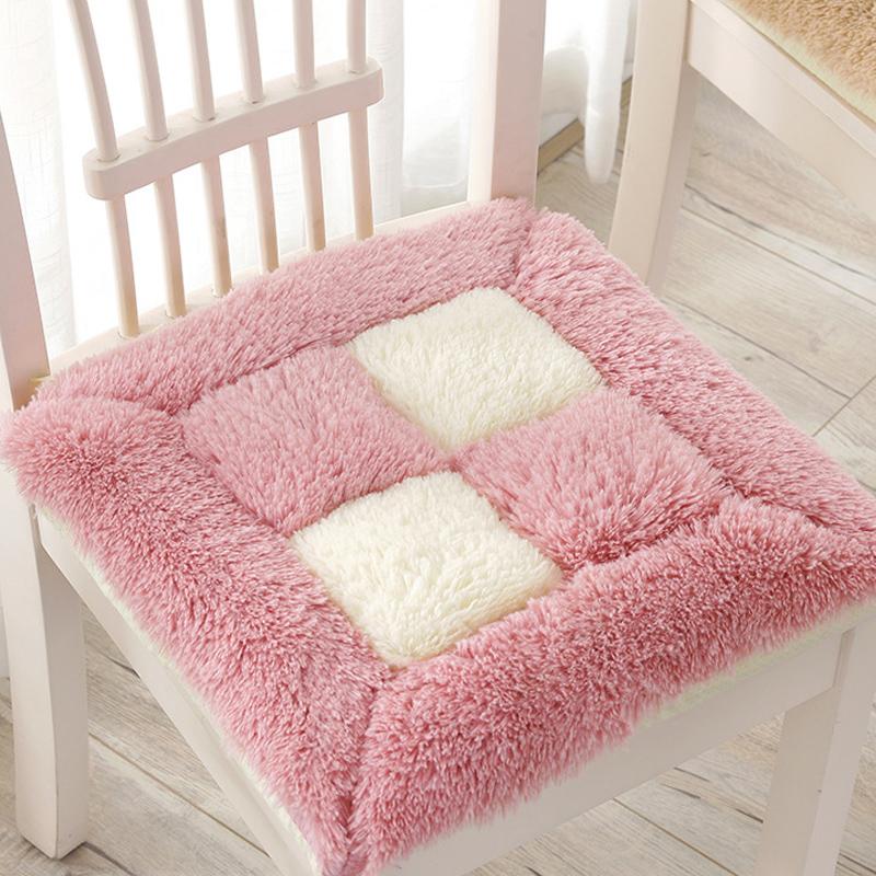 Зимняя плюшевая подушка, подушка для общежития, офисное кресло, подушка для автомобильного сиденья