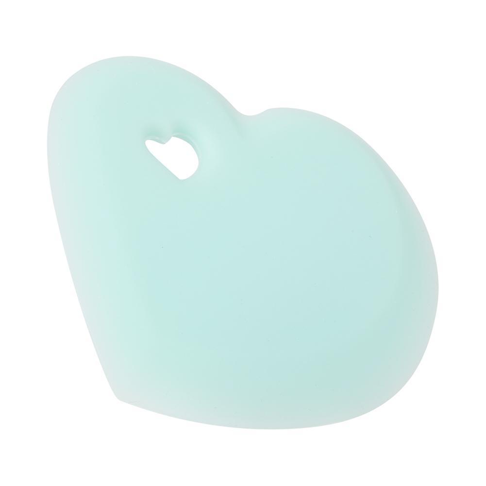 Heart Shape Silicone Baking Spatula Bowl Dough Bread Cookie Pizza Butter Scraper Sky blue