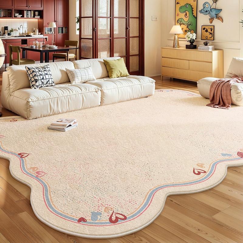 Large Area Bedroom Decor Plush Carpet Cream Style Carpets for Living Room Thick Washable Study Floor Mat Fluffy Soft Bedside Rug