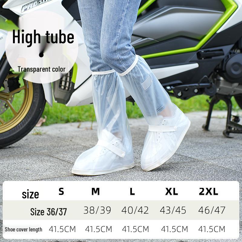 Unisex wasserdichte, rutschfeste High-Top-Gummistiefel aus PVC: Langlebige, verdickte, verschleißfeste Überschuhe für regnerische Tage