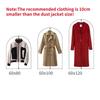 1-10PC Clothes Dust Cover Household PE Transparent Waterproof Coat Suit Cover WashableHanging Pocket Clothing Organizer