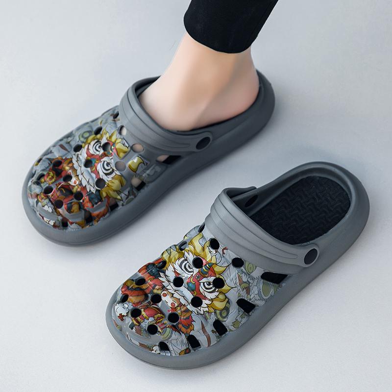 Summer Mens Garden Shoes EVA Slippers Beach Shoes Casual Sandals Latex Slippers