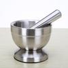 Thicken Metal Pestle Pedestal Bowl Garlic Press Pepper Spice Garlic Grinder Pot