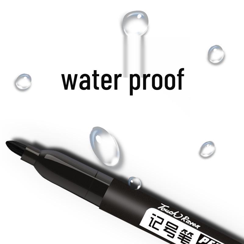 Oil-Based Fade-Resistant Black Marker with Large Tip – Waterproof & Non-Erasable for Office Use