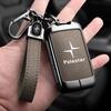 Car Smart Remote Key Case Full Leather Cover Protection Holder Shell For Volvo Polestar 2 Polestar 3 2023 2024 Keyless Keychain