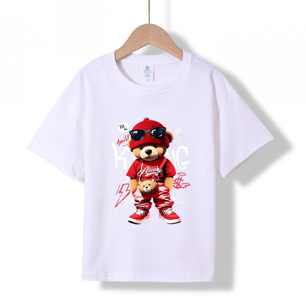 MC-52 MINISO 2026 Summer New Printed Cotton Round Neck T-shirt for Children Aged 1-16, Boys and Girls